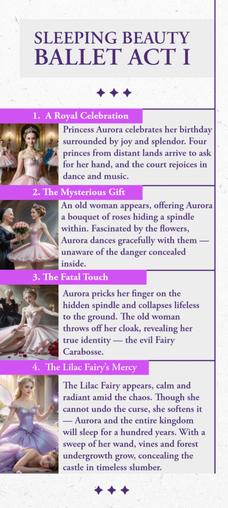 sleeping beauty ballet act I infographic