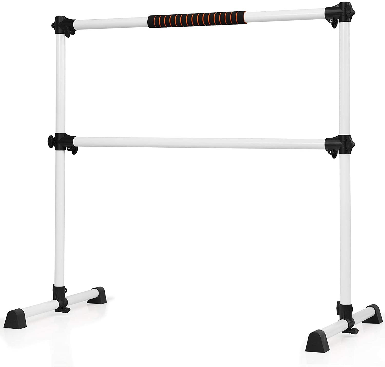 GYMAX Double Ballet Barre with Non-slip Stand