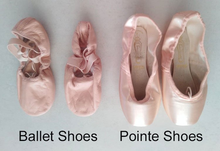 how to choose ballet shoes slippers difference between ballet shoes and pointe shoes 